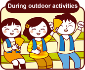 During outdoor activities