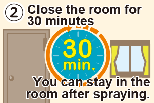2. Close the room for 30 minutes