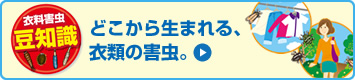 どこから生まれる、衣類の害虫。