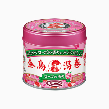 金鳥の渦巻 ミニサイズ ローズの香り 蚊 ハエ用 金鳥の渦巻 蚊取り線香 Kincho