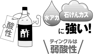 お酢成分のチカラでシンク掃除 水垢などの汚れもピカピカに Kincho